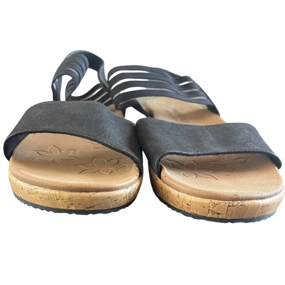 Skechers Luxe Foam Brie Lo'Profile Cork Sandal‎ Stretch Strappy Comfort Women 10